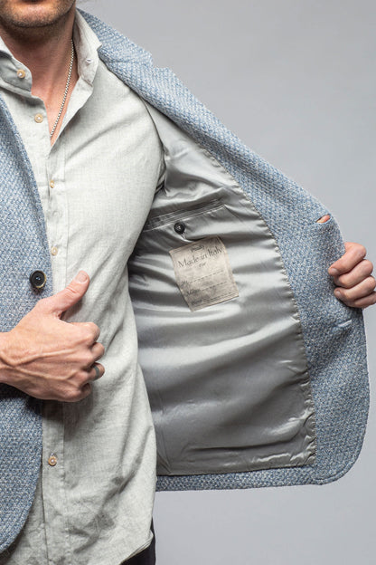 Gimo's Halifax Knit Coat In Light Blue Warehouse - Mens - Outerwear - Cloth