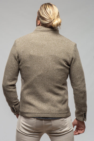 Gimo's Halifax Knit Coat in Sage Samples - Mens - Outerwear - Cloth