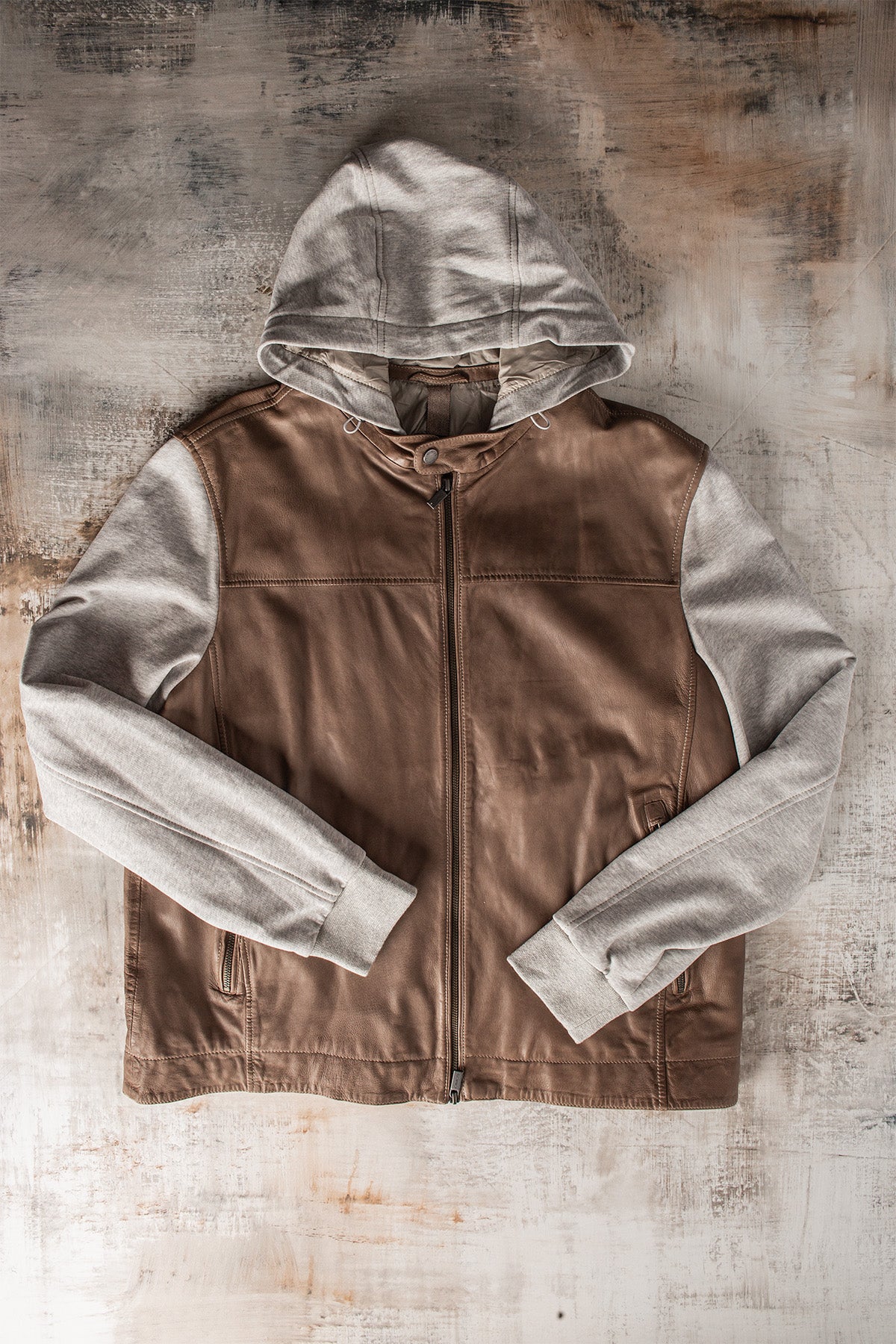 Gimo's Hamilton Hybrid Hoodie Samples - Mens - Outerwear - Leather