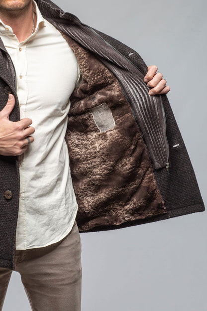 Gimo's Juneau 3/4 Knit Coat In Charcoal Brown Warehouse - Mens - Outerwear - Cloth