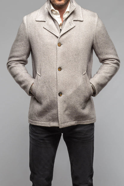 Gimo's Juneau 3/4 Knit Coat In Ice Warehouse - Mens - Outerwear - Cloth