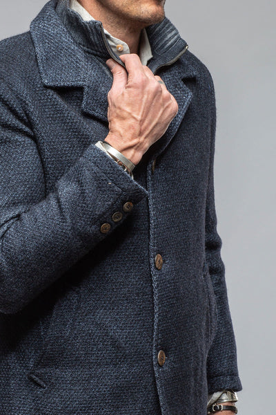 Gimo's Juneau 3/4 Knit Coat In Navy Warehouse - Mens - Outerwear - Cloth