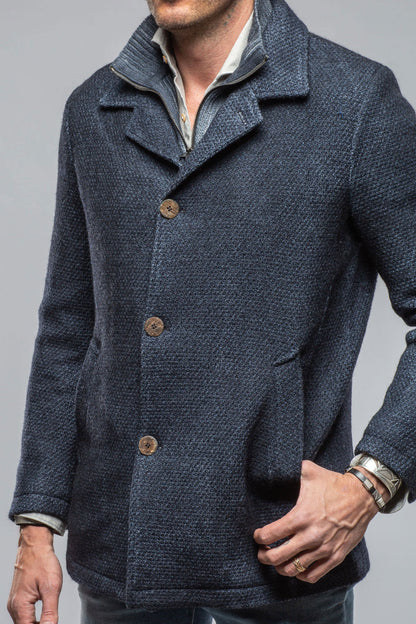 Gimo's Juneau 3/4 Knit Coat In Navy Warehouse - Mens - Outerwear - Cloth
