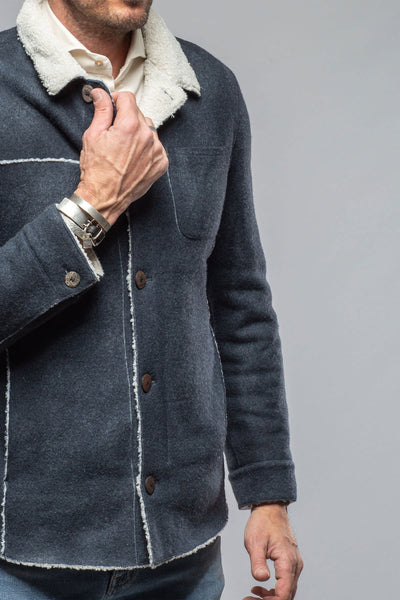 Gimo's Kalispell Sherpa Shirt Jacket In Navy Warehouse - Mens - Outerwear - Cloth