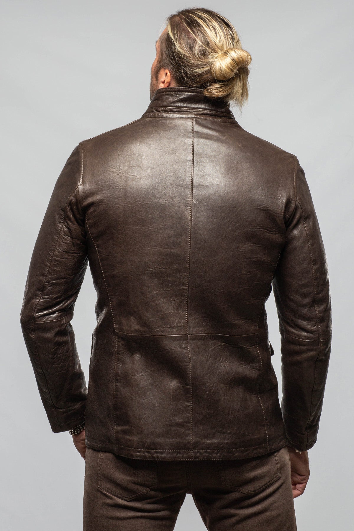 Gimo's | Kane Double-Breasted Leather Jacket | Samples - Mens - Outerwear - Leather 