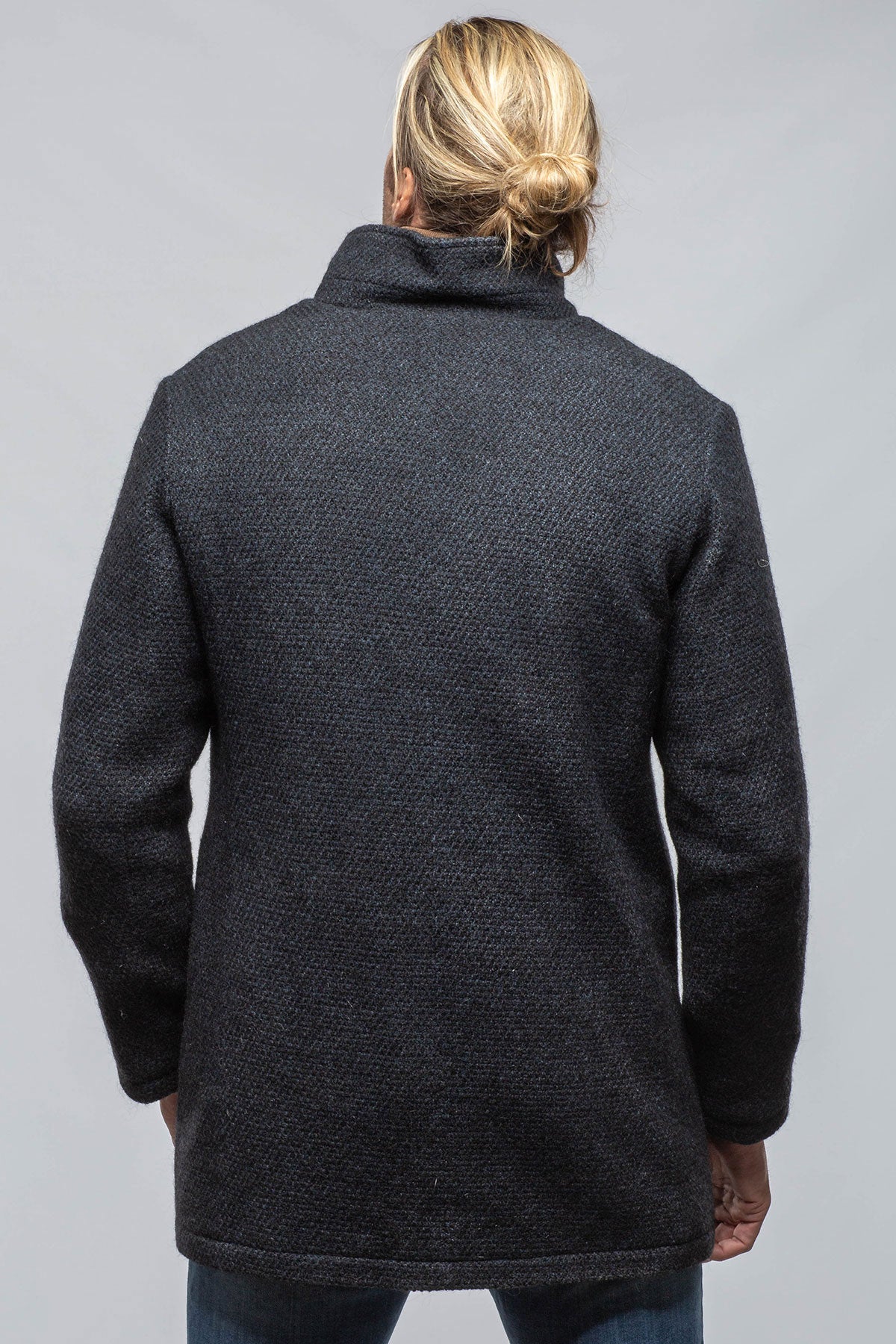 Gimo's Lazard Long Knit Coat In Navy Warehouse - Mens - Outerwear - Cloth