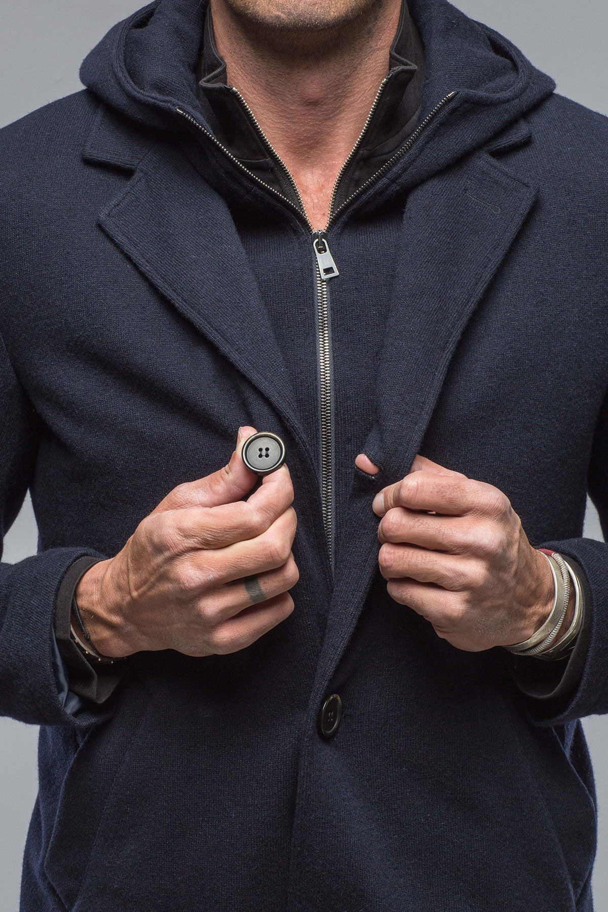Gimo's Leon II Wool Jacket in Navy Mens - Outerwear - Cloth