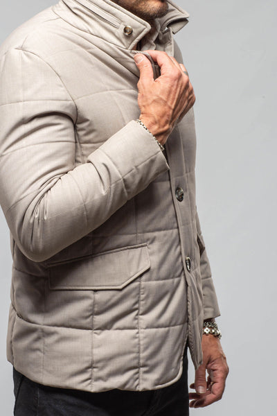 Gimo's Lexington Quilted Jacket In Grey Samples - Mens - Outerwear - Cloth