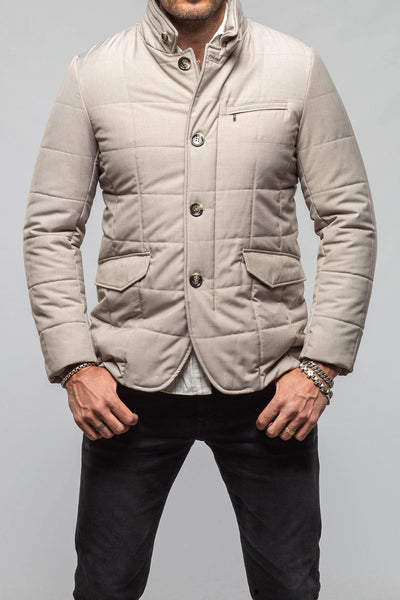 Gimo's Lexington Quilted Jacket In Grey Samples - Mens - Outerwear - Cloth