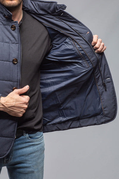 Gimo's Lexington Quilted Jacket In Navy Warehouse - Mens - Outerwear - Cloth