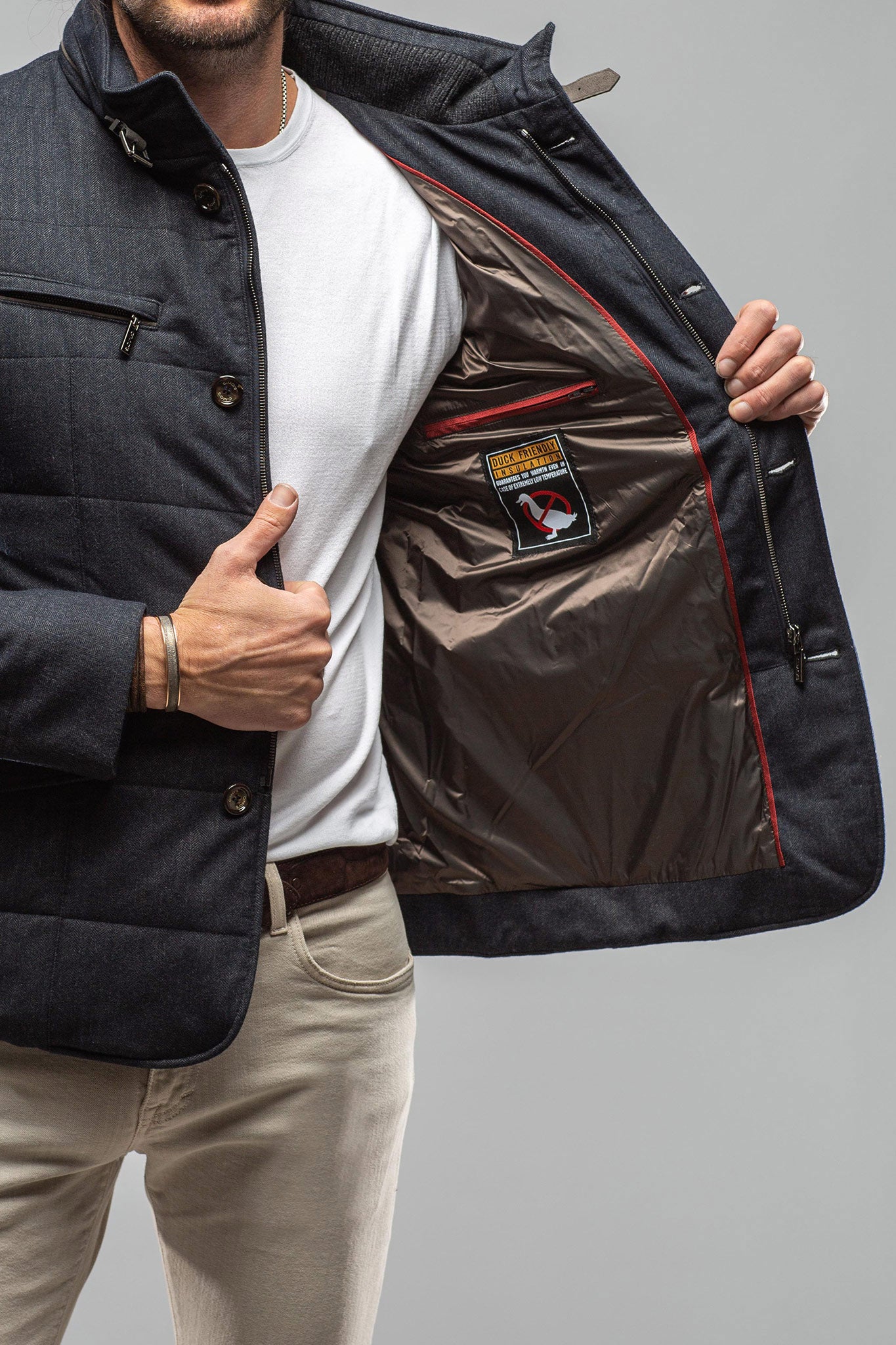 Gimo's Logan Herringbone Coat Samples - Mens - Outerwear - Cloth