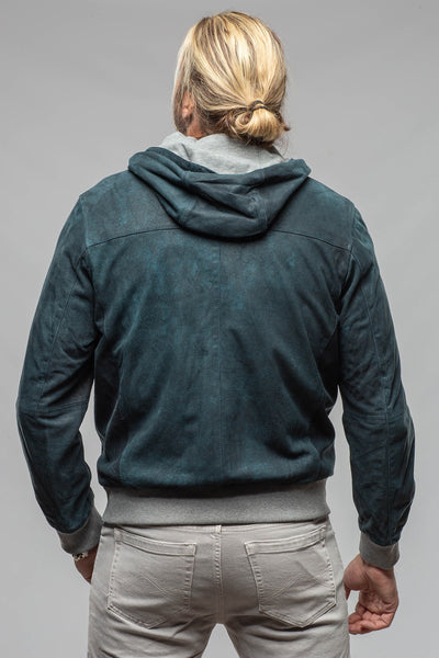 Luca Suede Hoodie | Samples - Mens - Outerwear - Leather | Gimo's
