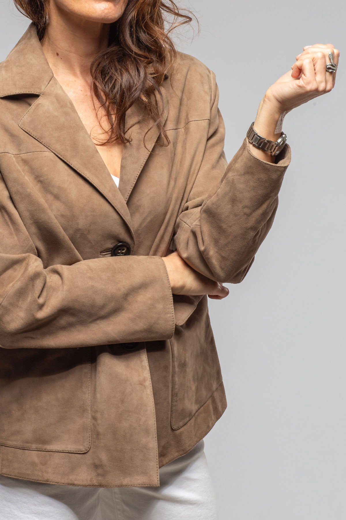 Luisa Suede Blazer | Samples - Ladies - Outerwear - Leather | Gimo's