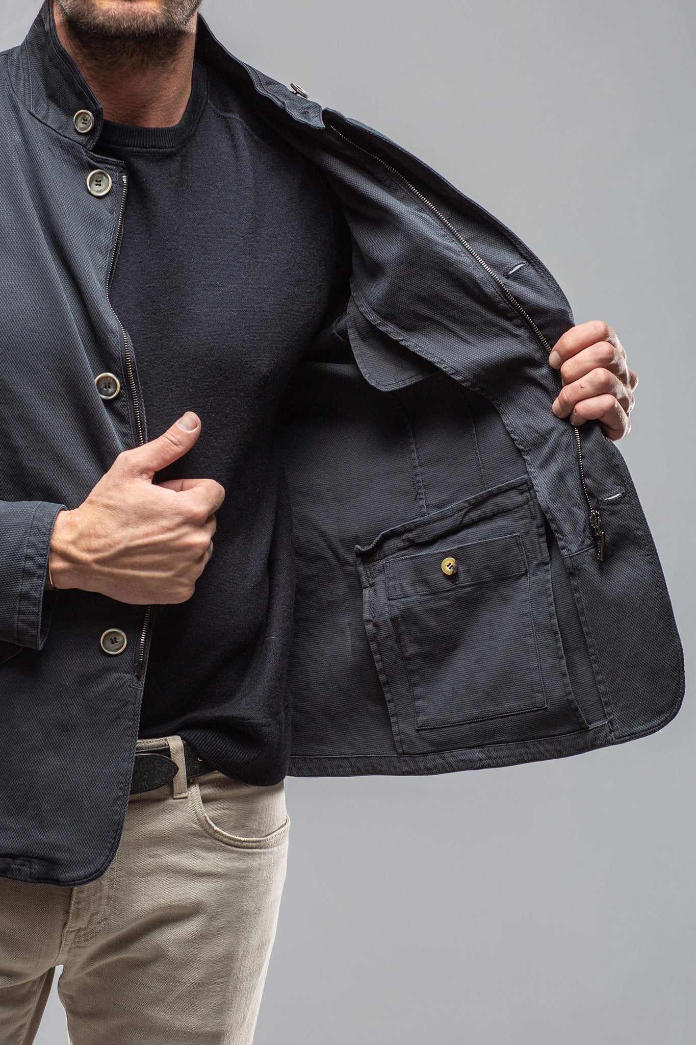 Lyndhurst Lightweight Jacket In Navy | Mens - Outerwear - Lightweight | Gimo's