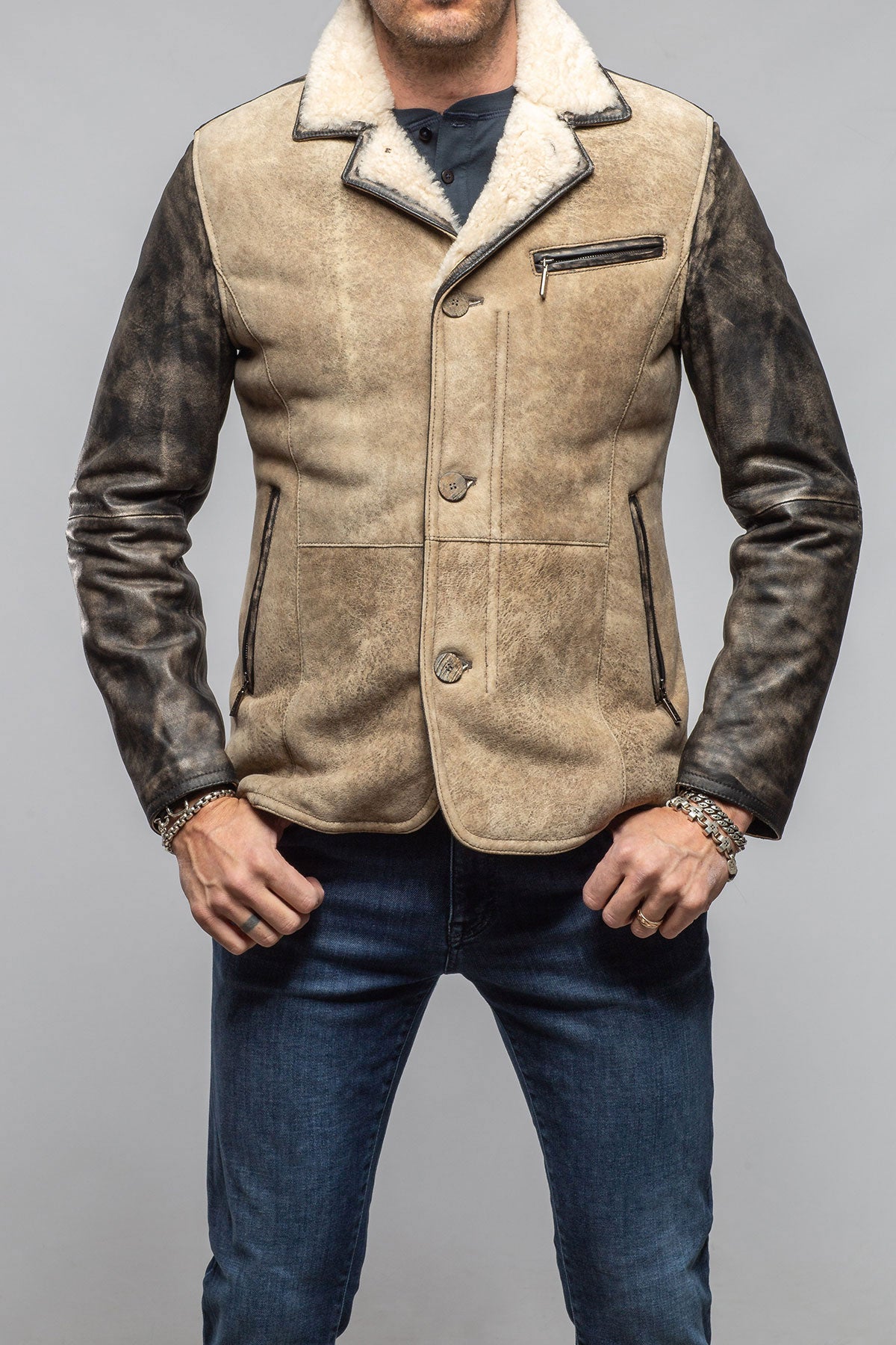 Gimo's Marco Hybrid Shearling Samples - Mens - Outerwear - Shearling