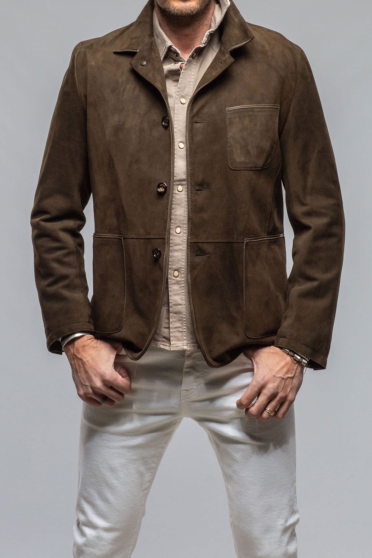 Gimo's Marley Hybrid Sport Coat In Brown Mens - Outerwear - Leather