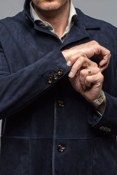 Gimo's Marley Hybrid Sport Coat In Navy Mens - Outerwear - Leather