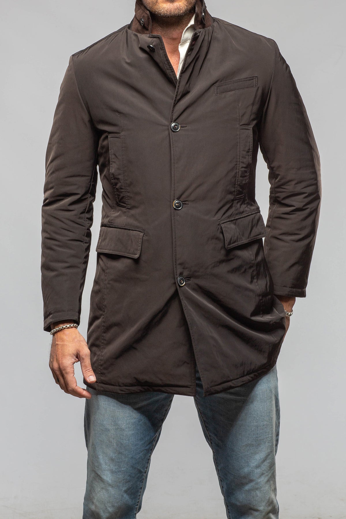 Gimo's Melvin Technical Overcoat Samples - Mens - Outerwear - Cloth