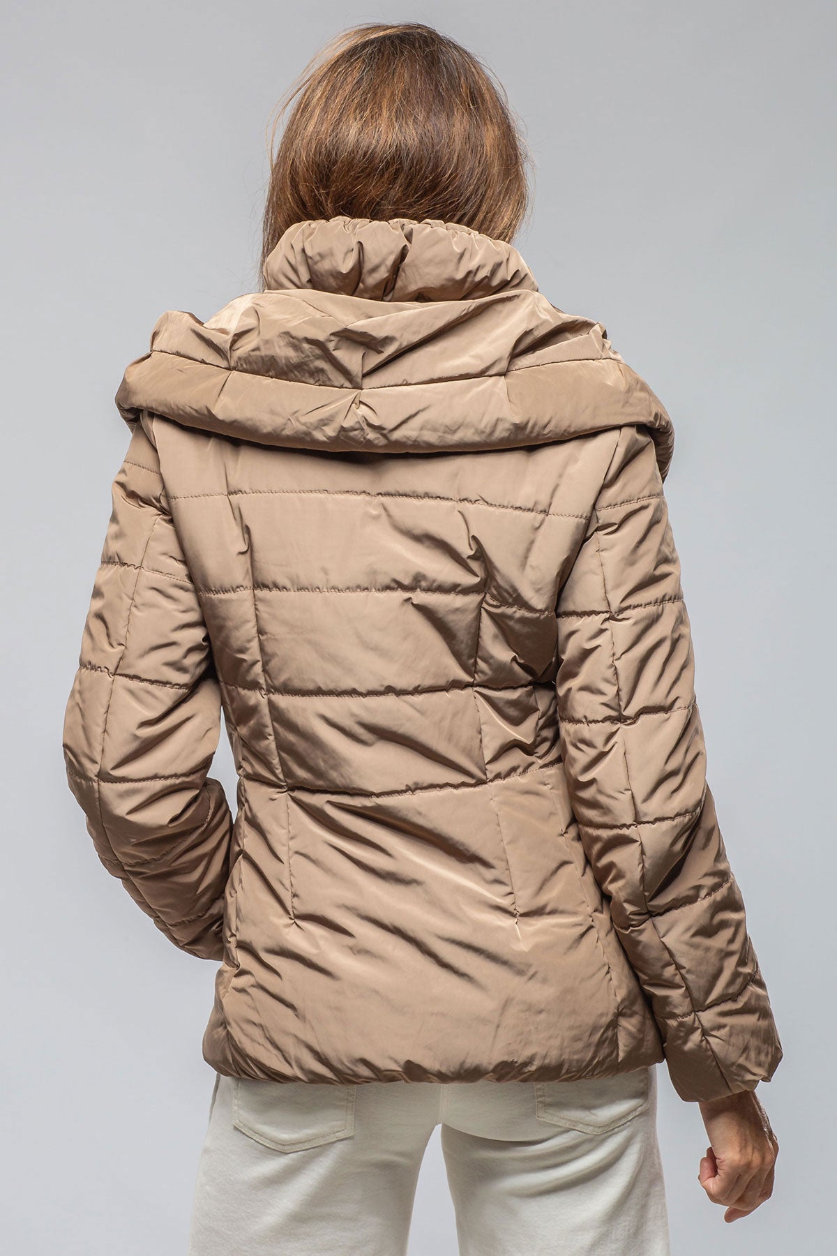 Gimo's Mika High Collar Down Jacket In Sand Samples - Ladies - Outerwear - Cloth