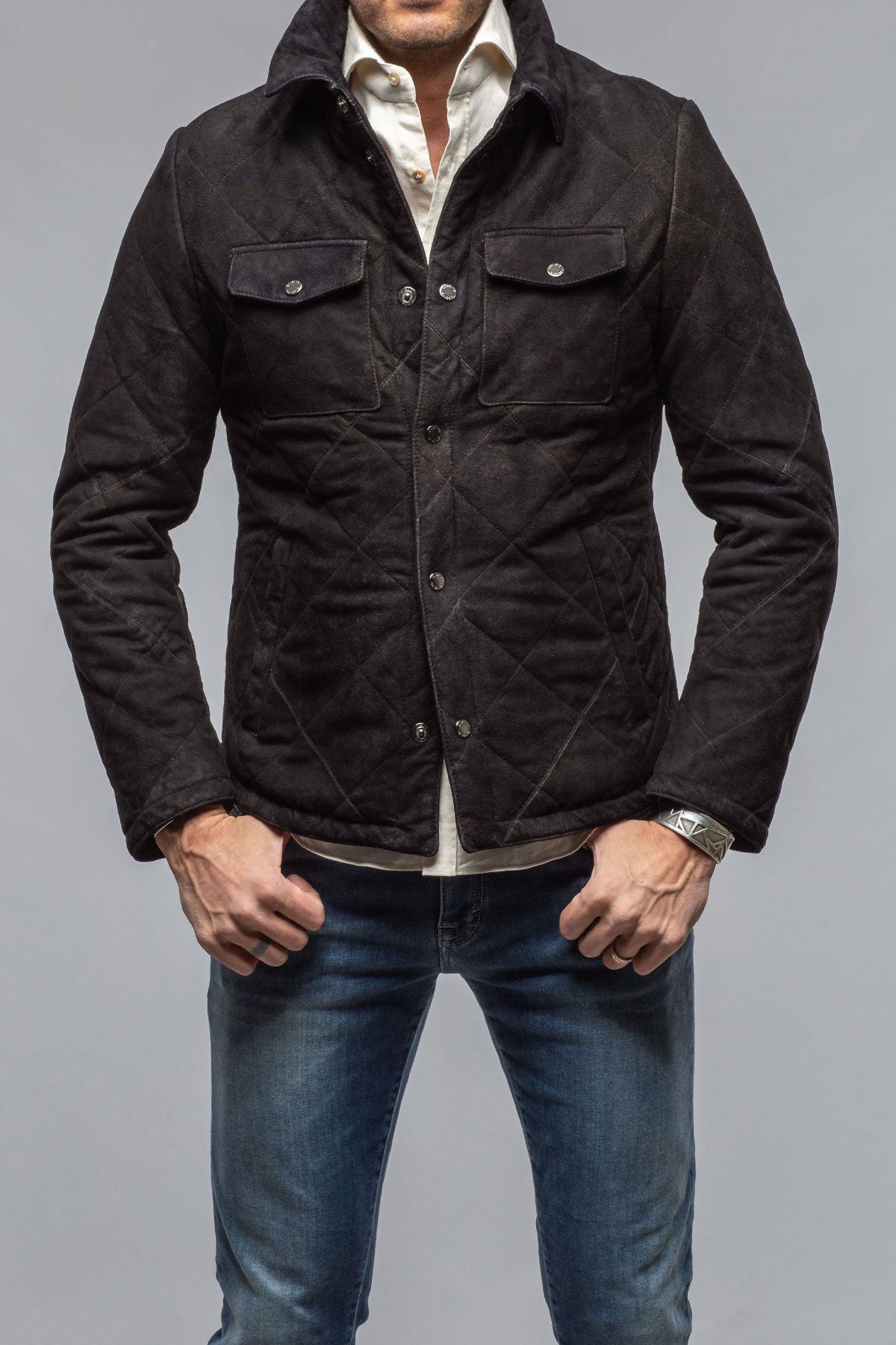 Gimo's Milo Quilted Jacket In Fango Mens - Outerwear - Leather