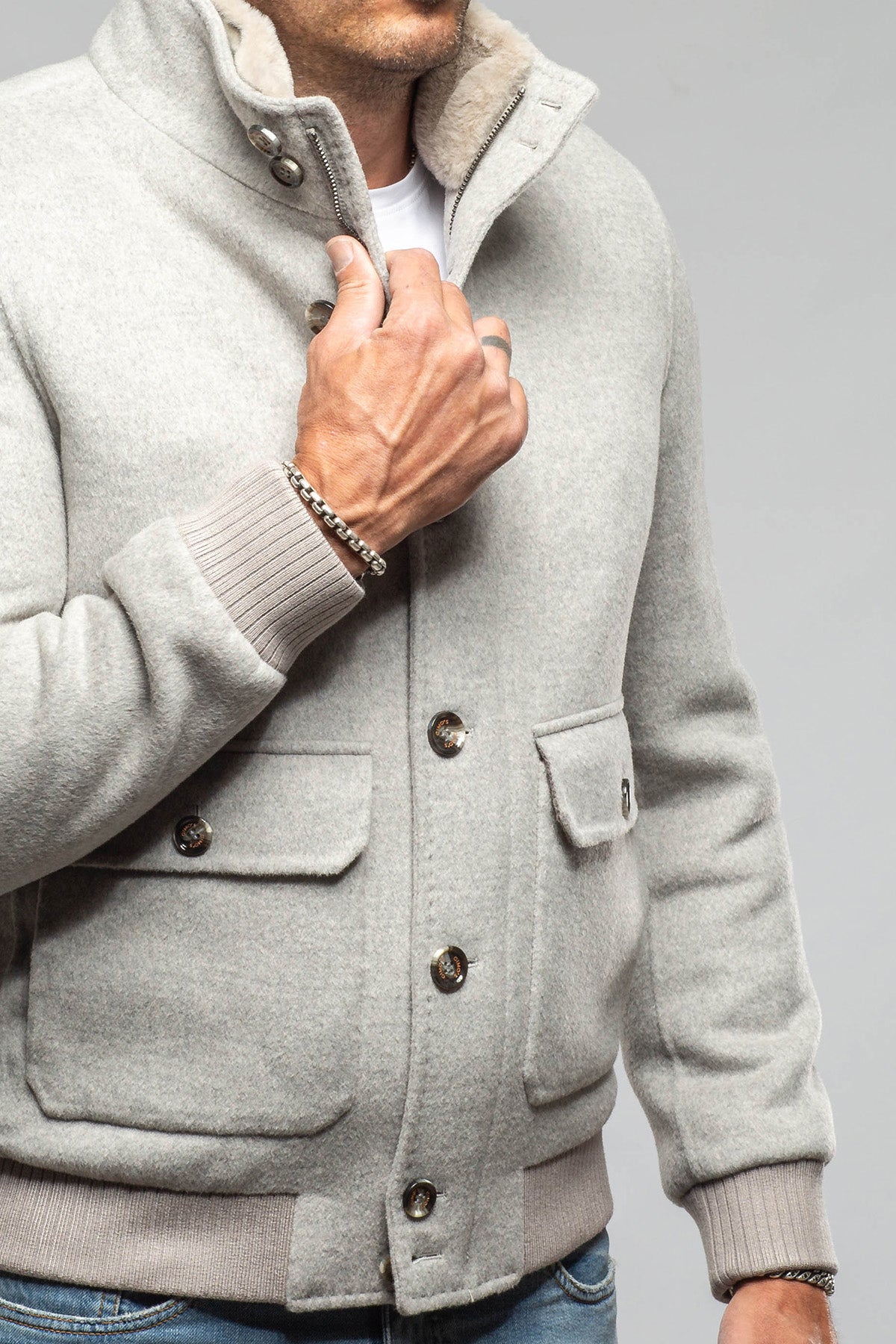 Gimo's Morton Knit Bomber Samples - Mens - Outerwear - Cloth