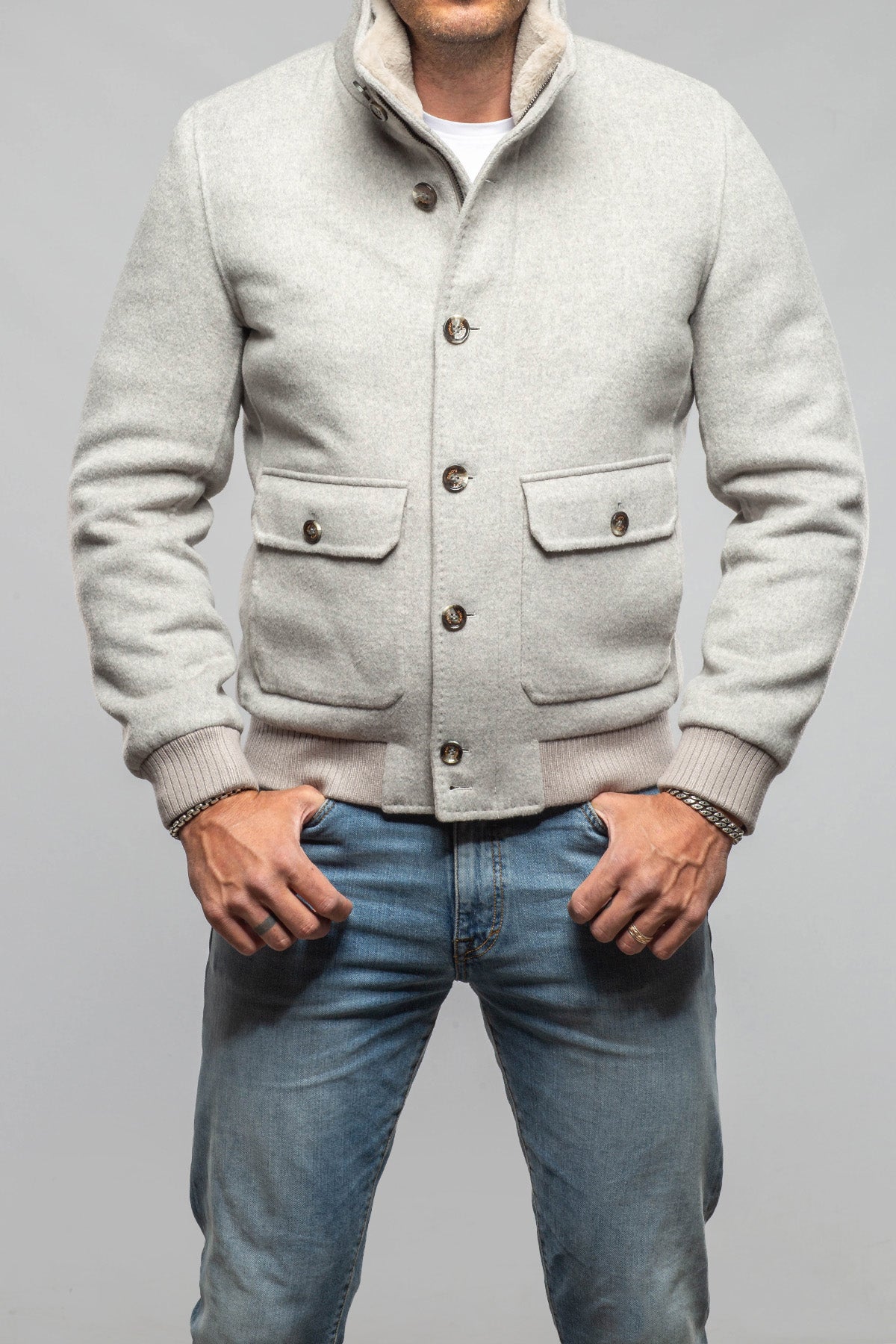 Gimo's Morton Knit Bomber Samples - Mens - Outerwear - Cloth