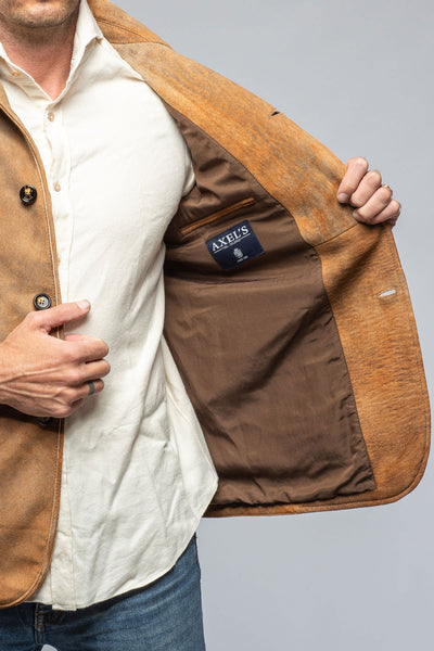 Gimo's Mulholland Sport Jacket In Distressed Palomino Mens - Outerwear - Leather