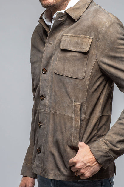 Oakley Suede Shirt Jacket In Mushroom | Mens - Outerwear - Leather | Gimo's