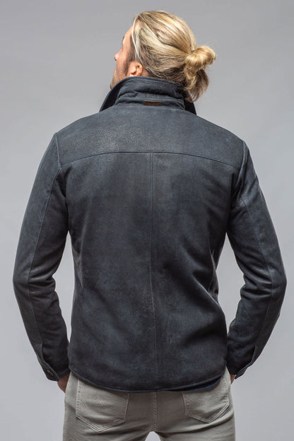 Gimo's Odin Rugged Shirt Jacket In Steel Blue Mens - Outerwear - Leather
