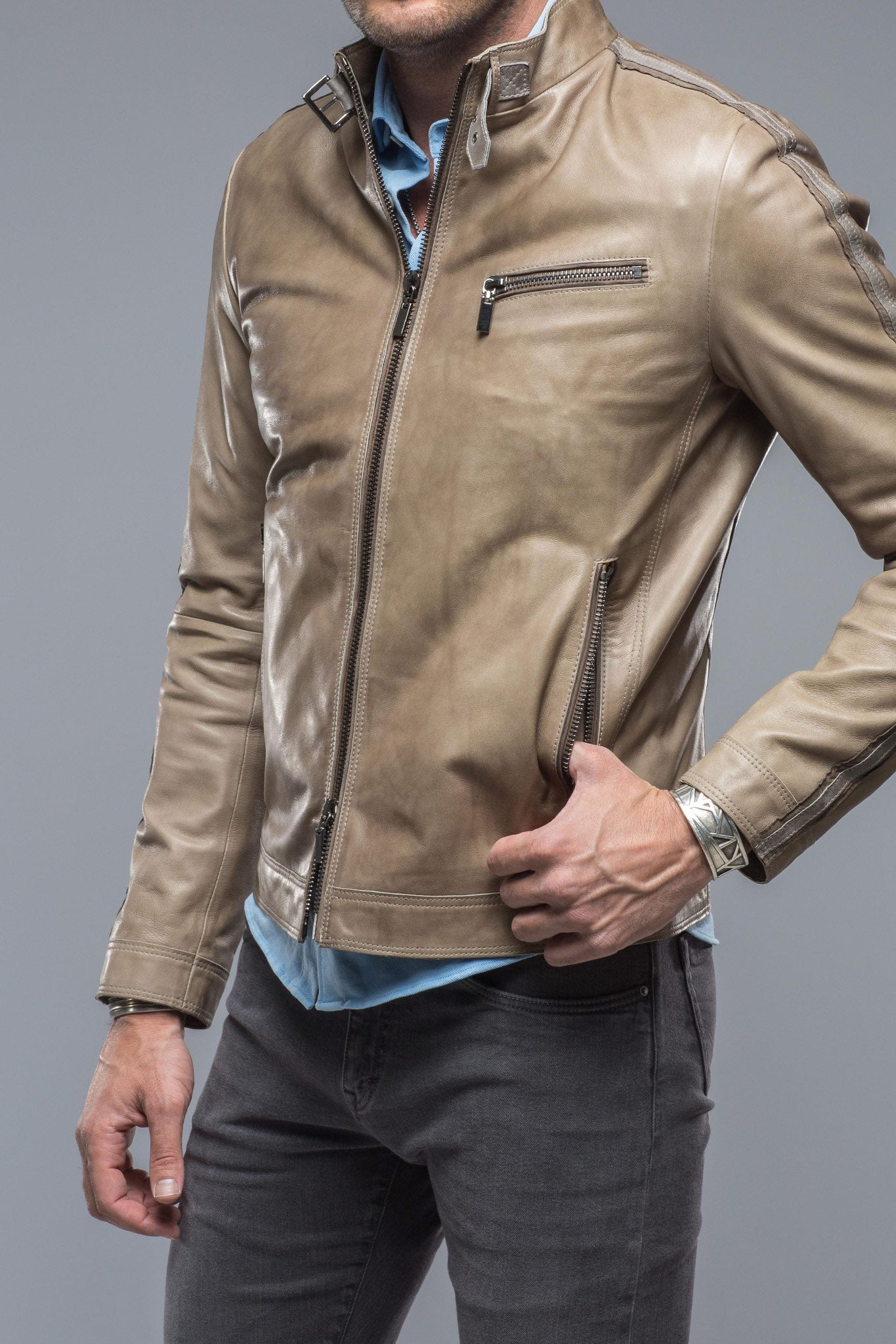 Gimo's Penco Racing Jacket Mens - Outerwear - Leather