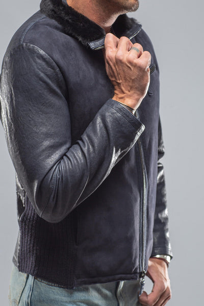 Gimo's Recontato Shearling Moto Jacket Mens - Outerwear - Shearling