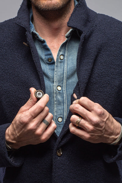 Gimo's Salisbury Long Boucle Knit Coat Warehouse - Mens - Outerwear - Cloth