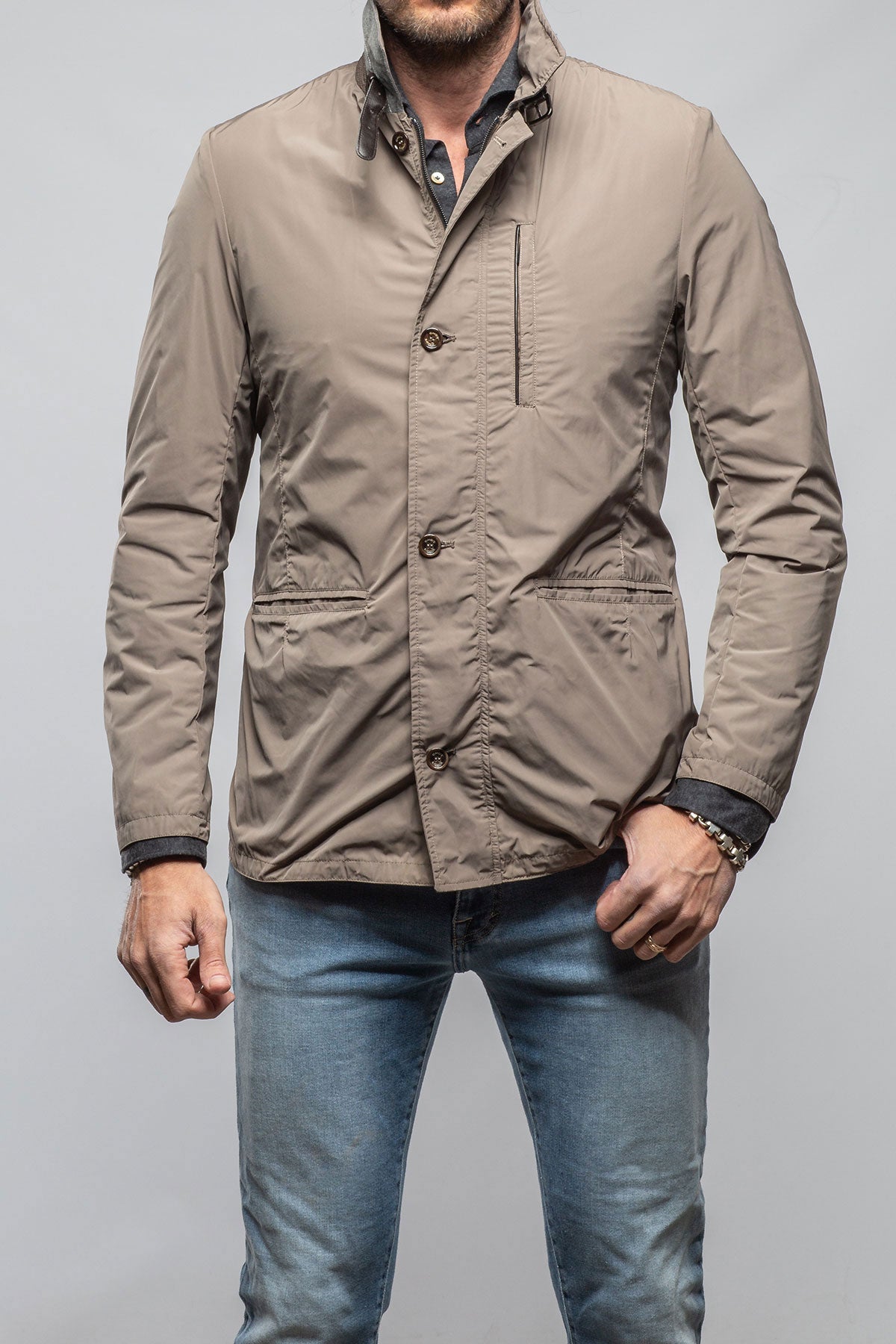 Gimo's Shanahan Lightweight Jacket In Tan Warehouse - Mens - Outerwear - Cloth