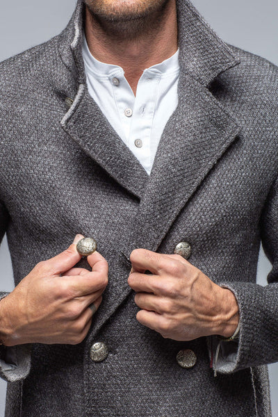 Gimo's St. Christoff Wool Jacket In Washed Charcoal Mens - Outerwear - Cloth