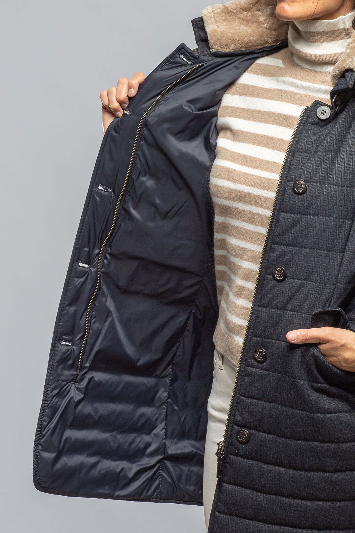 Gimo's Tailored Après Jacket In Navy Warehouse - Ladies - Outerwear - Cloth