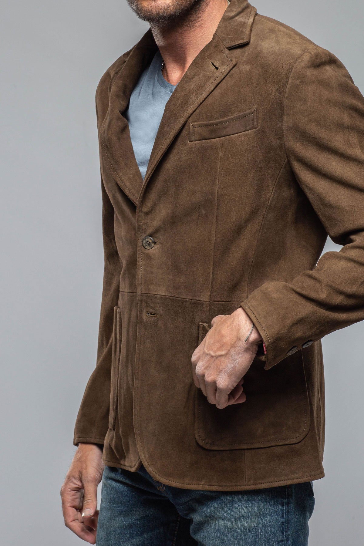 Gimo's Tarantino Suede Blazer Samples - Mens - Outerwear - Leather