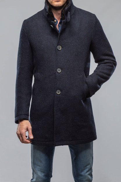 Gimo's Vancouver Knit Coat In Navy Warehouse - Mens - Outerwear - Cloth
