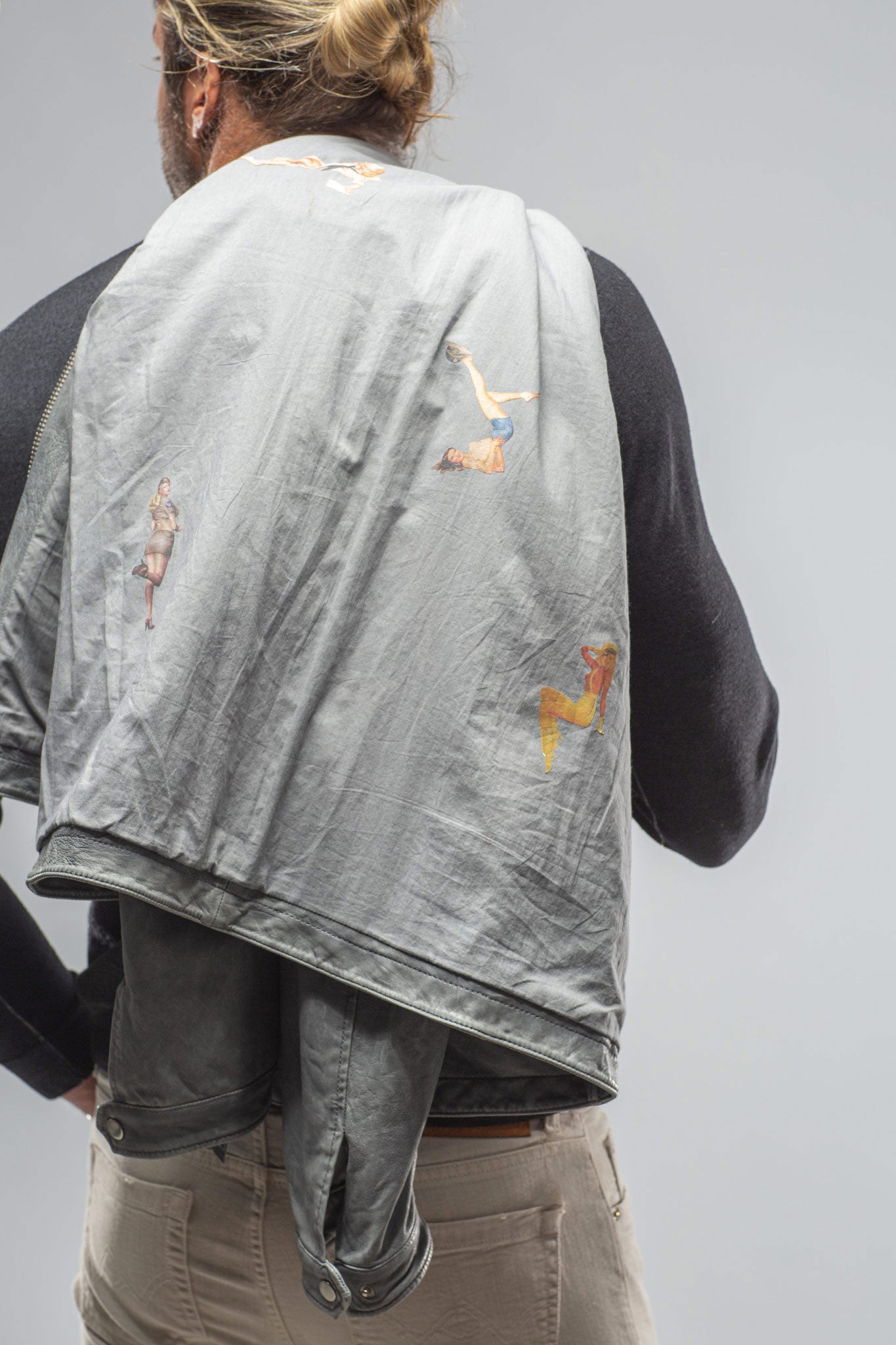 Gimo's Welgos Leather Jacket In Grey Mens - Outerwear - Leather