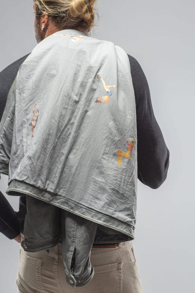 Gimo's Welgos Leather Jacket In Grey Mens - Outerwear - Leather