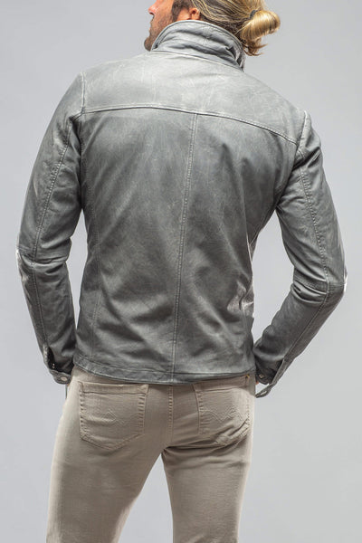 Gimo's Welgos Leather Jacket In Grey Mens - Outerwear - Leather