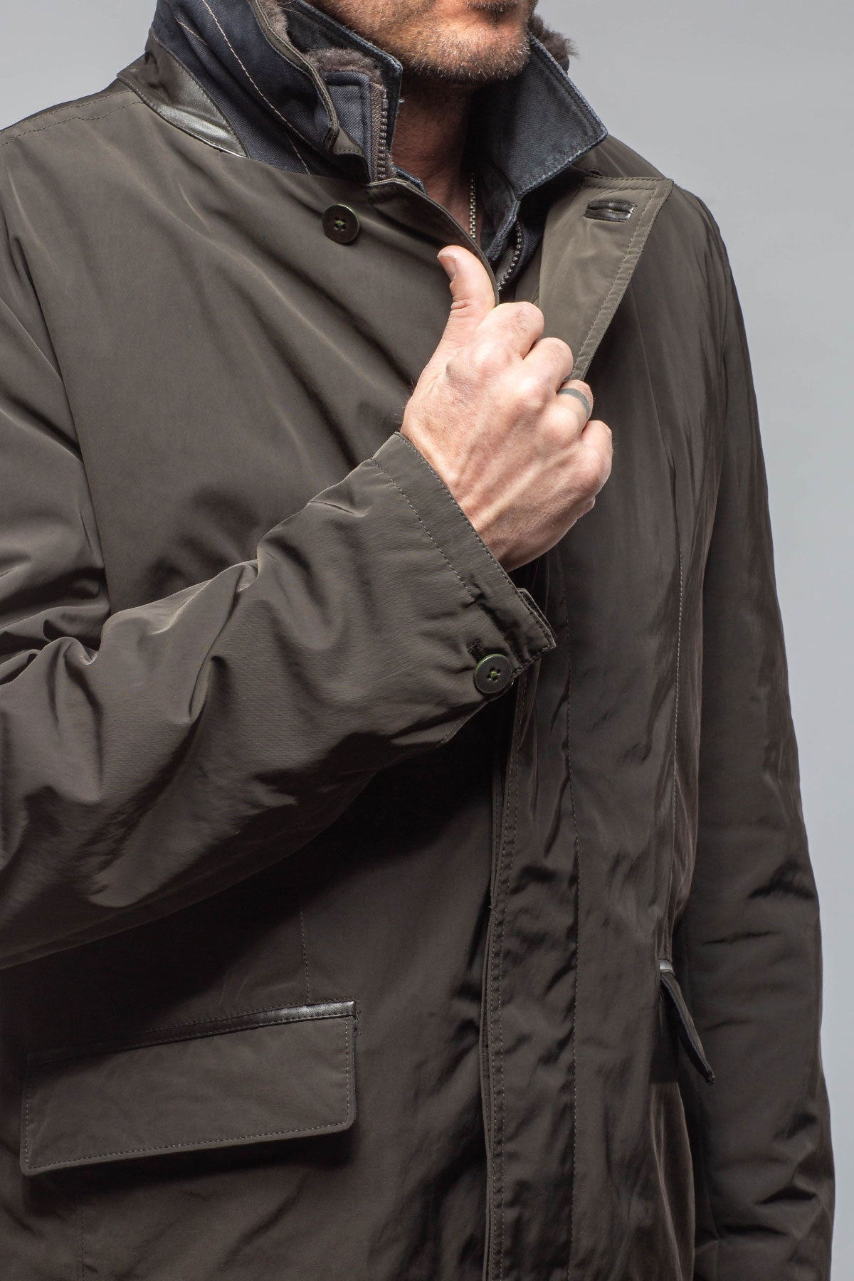 Gimo's Westy Technical Coat In Olive Warehouse - Mens - Outerwear - Cloth