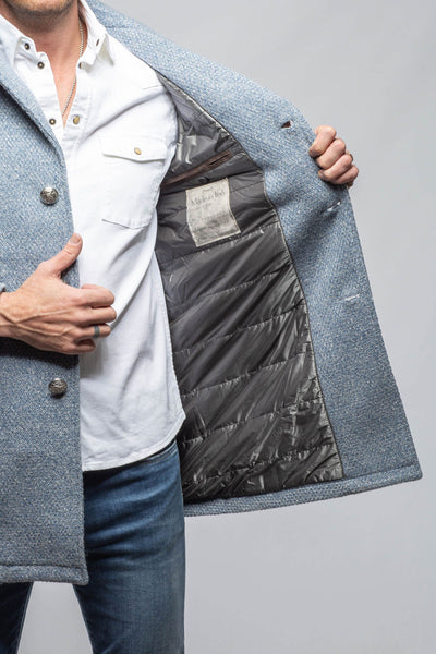 Gimo's Weyburn Knit Coat In Light Blue Warehouse - Mens - Outerwear - Cloth