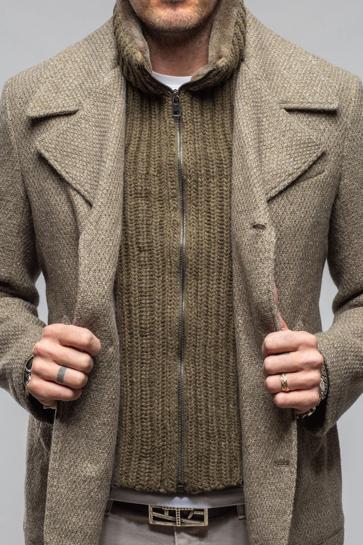 Gimo's Wren Knit Coat Samples - Mens - Outerwear - Cloth