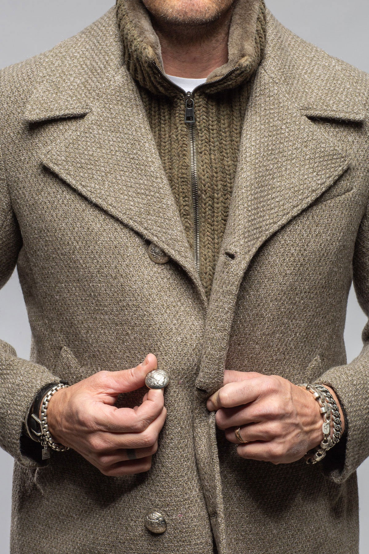 Gimo's Wren Knit Coat Samples - Mens - Outerwear - Cloth