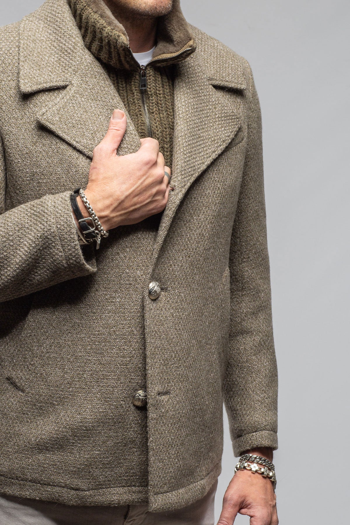 Gimo's Wren Knit Coat Samples - Mens - Outerwear - Cloth