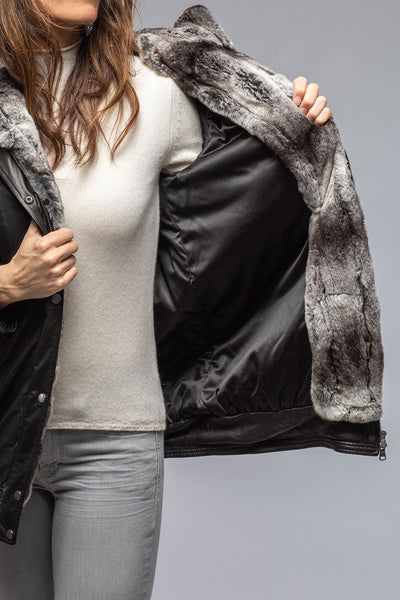 Gimo's Zoe Rex Interior Leather Coat Samples - Ladies - Outerwear - Shearling