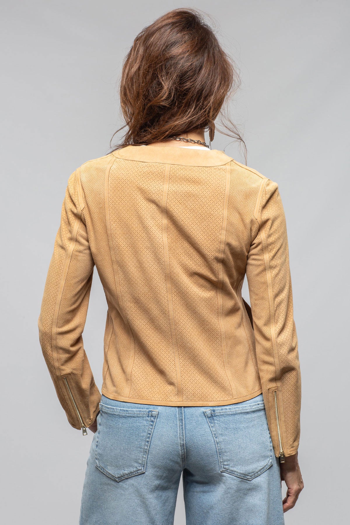 Gollatti Cora Perforated Suede Jacket Samples - Ladies - Outerwear - Leather