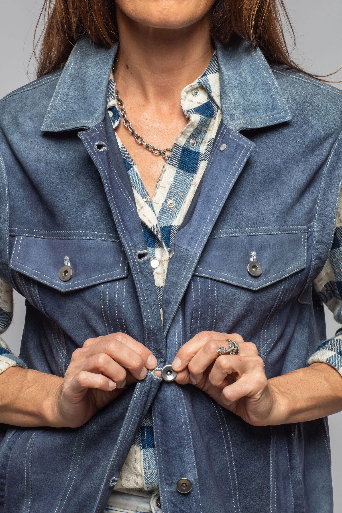 Gollatti Ginnie Suede Vest Samples - Ladies - Outerwear - Leather