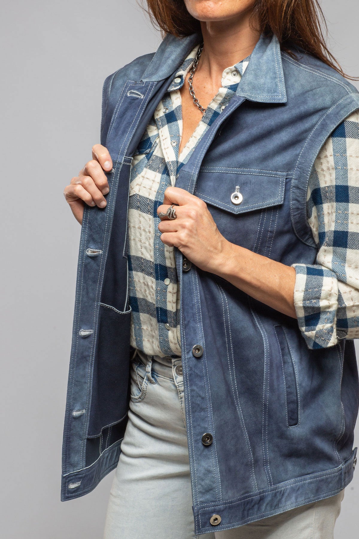 Gollatti Ginnie Suede Vest Samples - Ladies - Outerwear - Leather