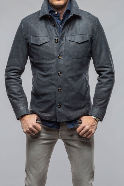 Odin Rugged Shirt Jacket In Steel Blue